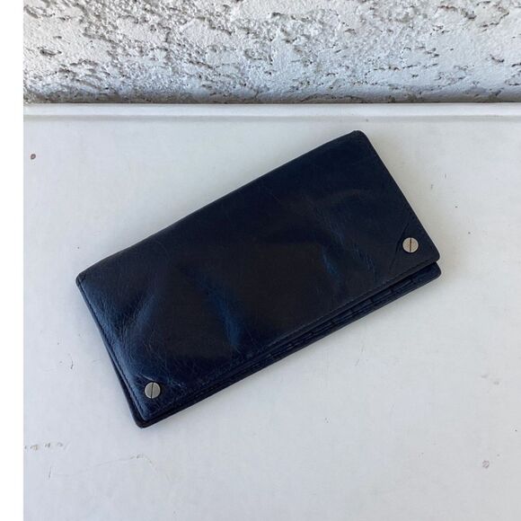 Balenciaga Cash Calfskin Leather Bifold Wallet Blue Arena Authentic - Picture 1 of 5